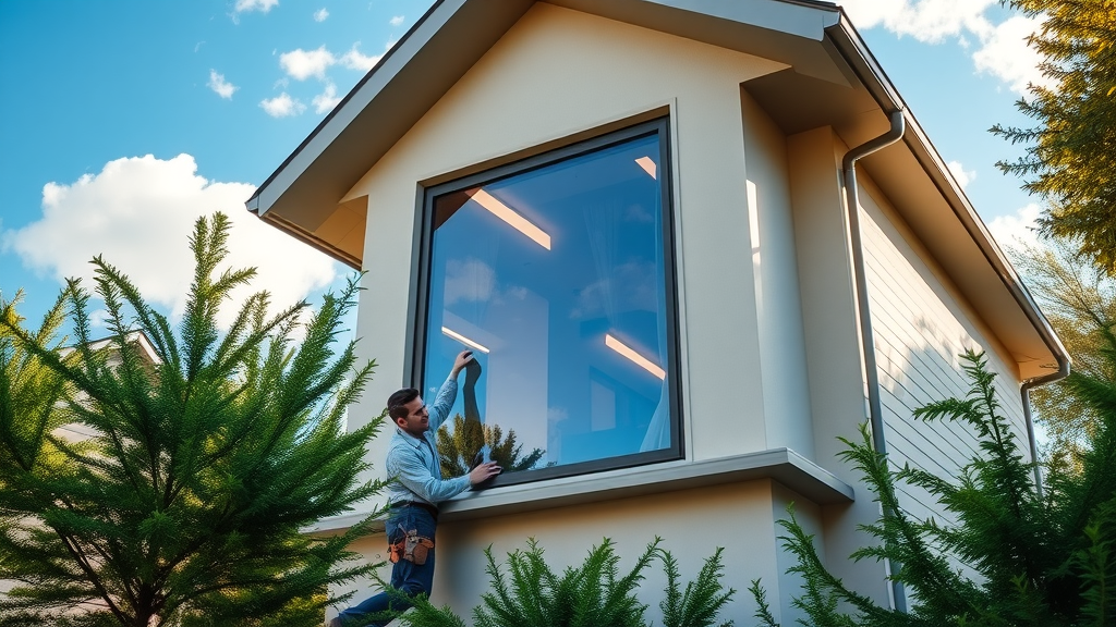 Modern Houston home with new energy-efficient windows, window replacement houston