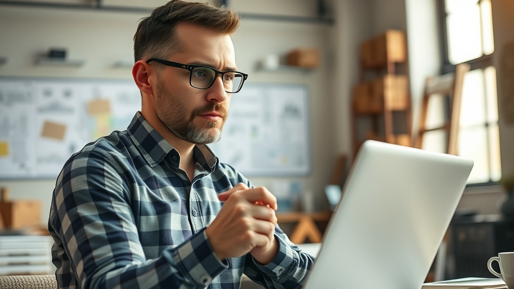 General contractor reviewing home service blog for general contractor growth