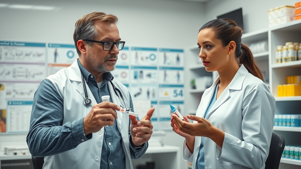 WVUH specialty pharmacist educates patient about specialty pharmacy medication