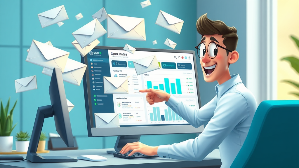 content marketer using email marketing dashboard to nurture and convert leads