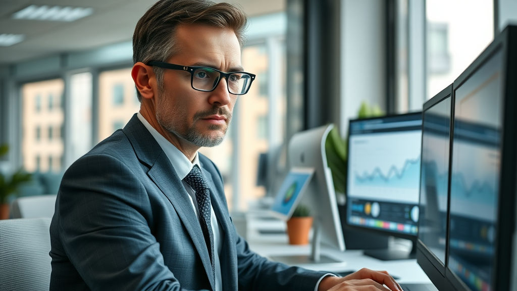 technical seo business professional analyzing website performance data