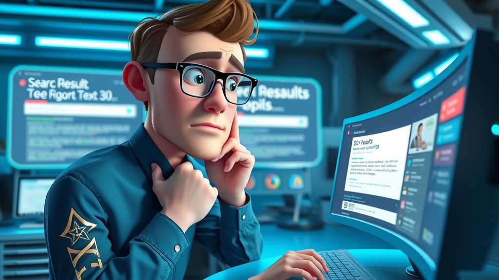 SEO consultant reviewing title tag and search result errors