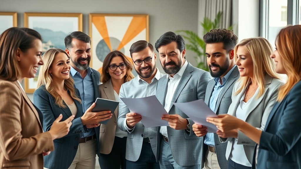 Expert real estate negotiation team working with clients on property deals