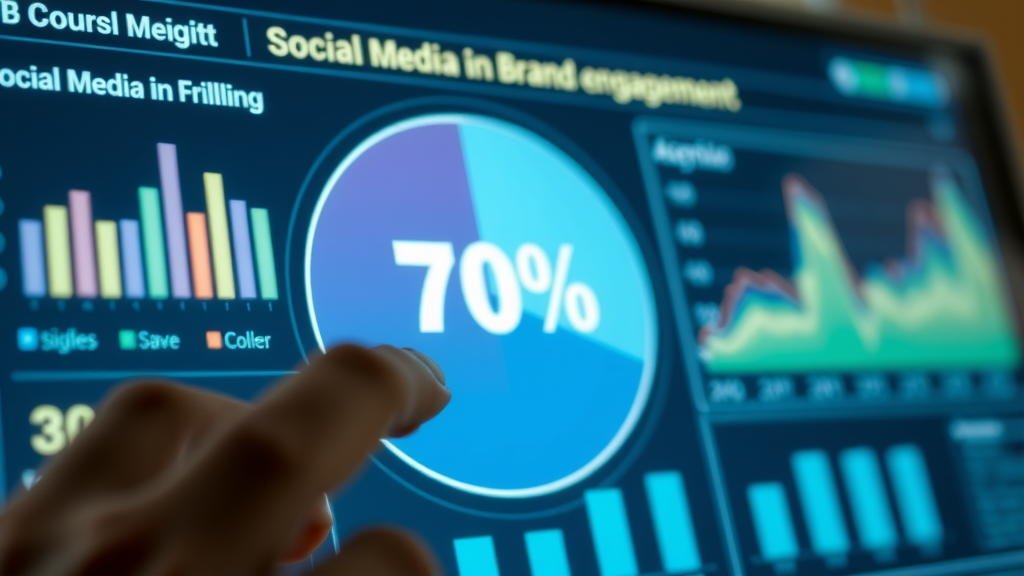 social media strategy tips 70 percent brand engagement pie chart
