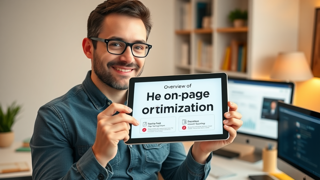 digital marketing expert presenting an overview of on-page optimization