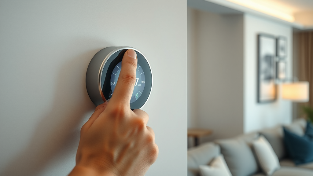 Adjusting smart HVAC thermostat for optimal indoor temperature