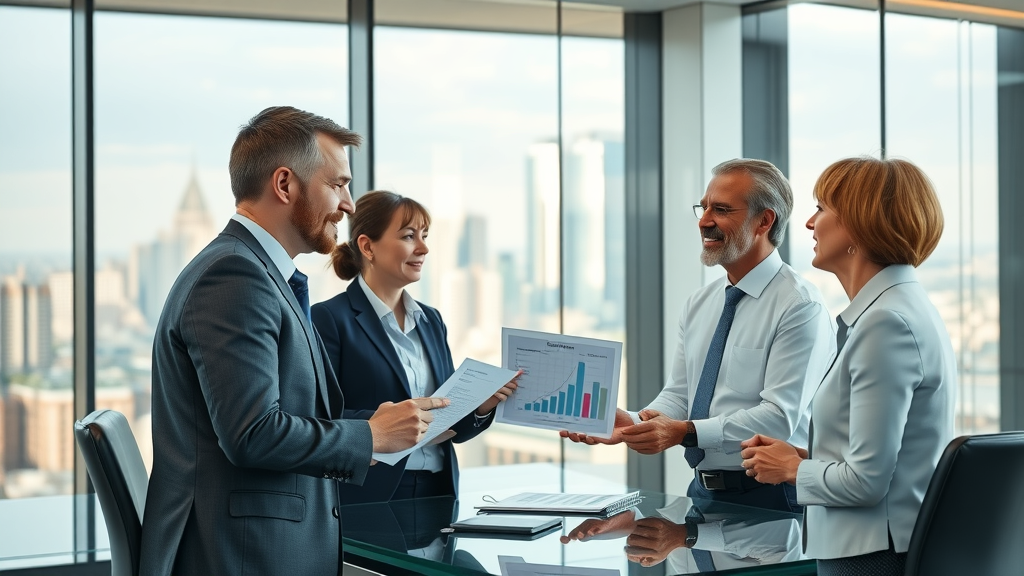 Multi-family property management experts consulting with property owners