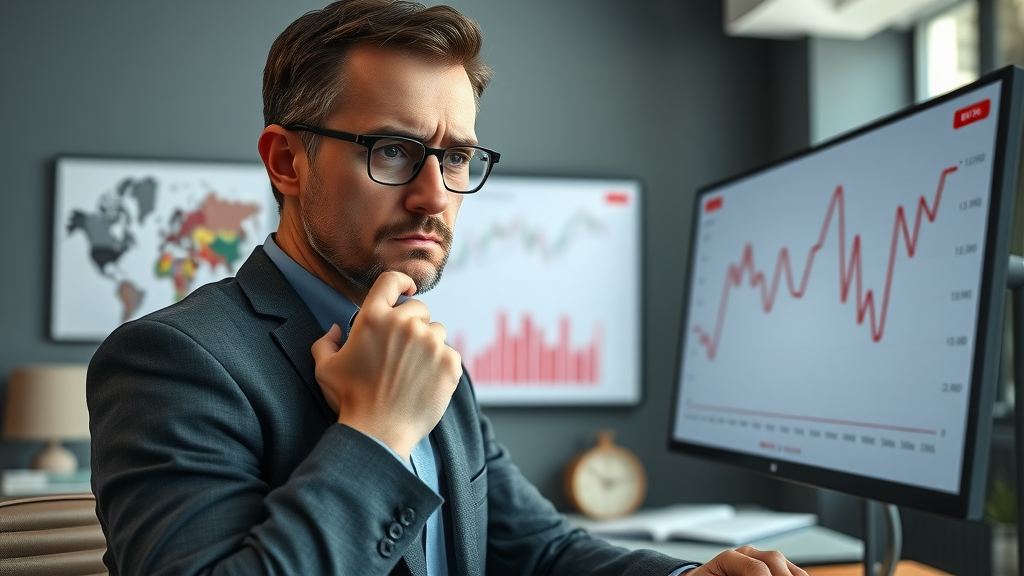 SEO professional reviewing outdated link building tactics on digital screen, warning signs