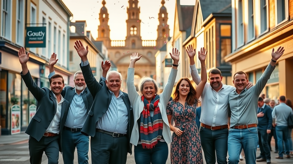 Inspirational Monmouthshire business owners celebrating marketing success in town centre, community and business growth, shop local Monmouthshire