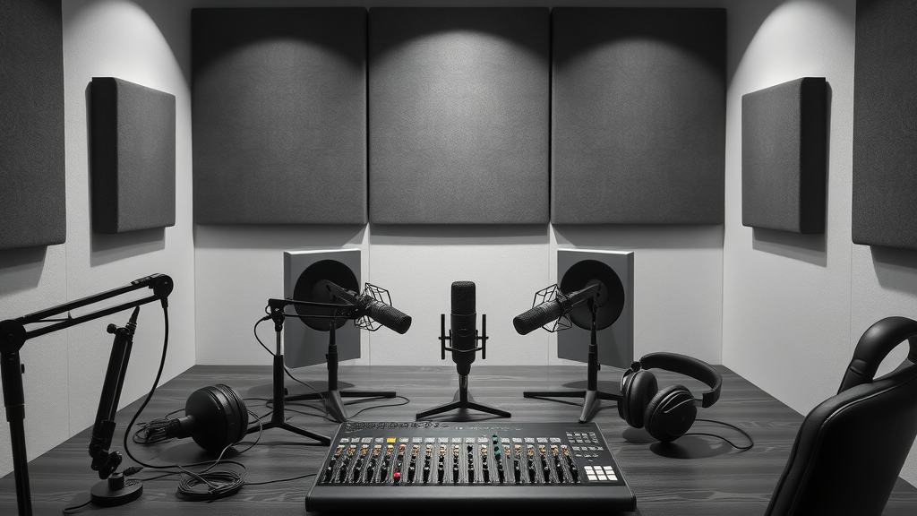modern podcast equipment for high-quality audio recording in podcsting