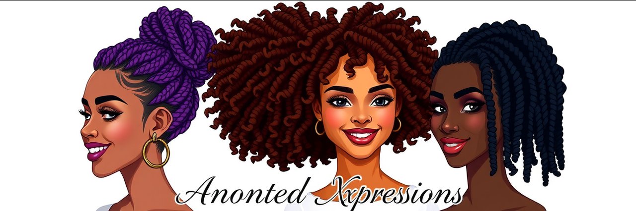 Digital illustration of three women with crochet hairstyles for hair crochet inspiration