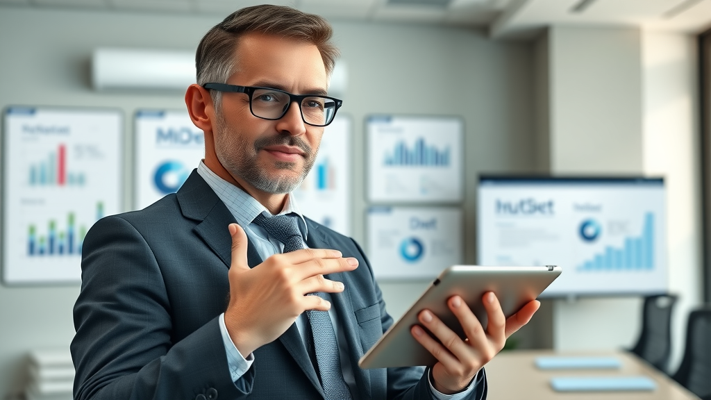 Digital marketing agency consultant explaining content marketing services to a business