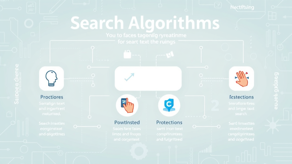 four types of search algorithms infographic