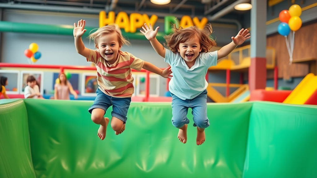 Kids jumping in foam pit highlight affordable family fun near me