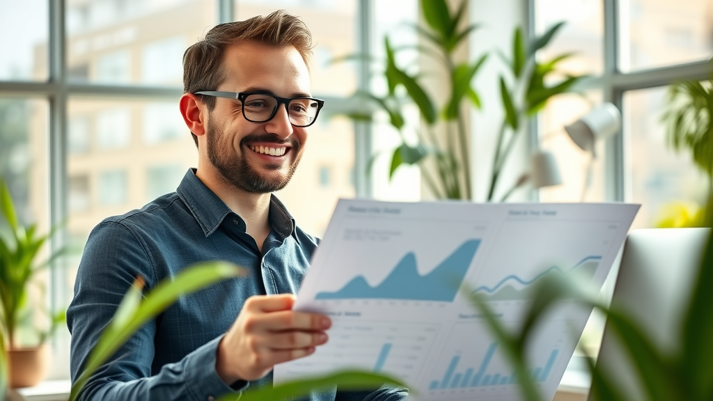 Entrepreneur celebrating business growth results with oab consulting inc
