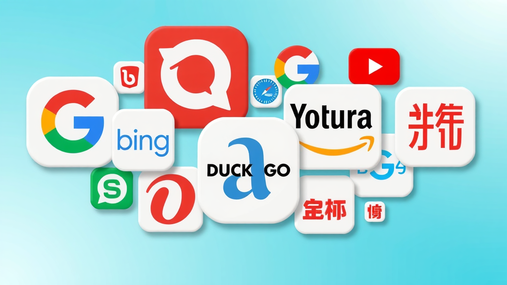 types of search engines Google Bing YouTube Amazon DuckDuckGo Baidu