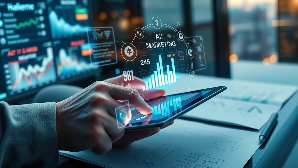 Consultant at oab consulting inc analyzing marketing data with advanced technology