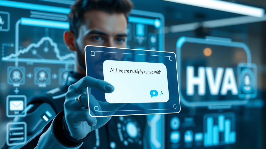 AI chatbot interface assisting HVAC customer for hvac online reviews improvement