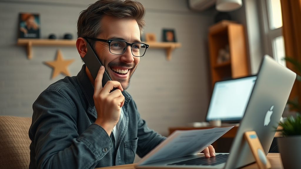 determined entrepreneur updating online business profile, Monmouthshire local businesses