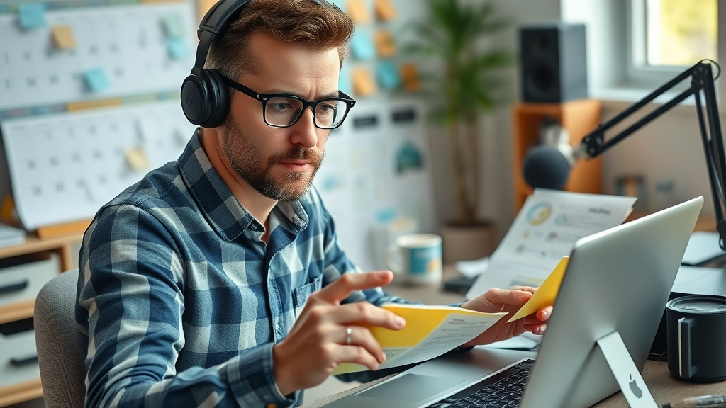 podcaster planning content calendar for launching a podcast