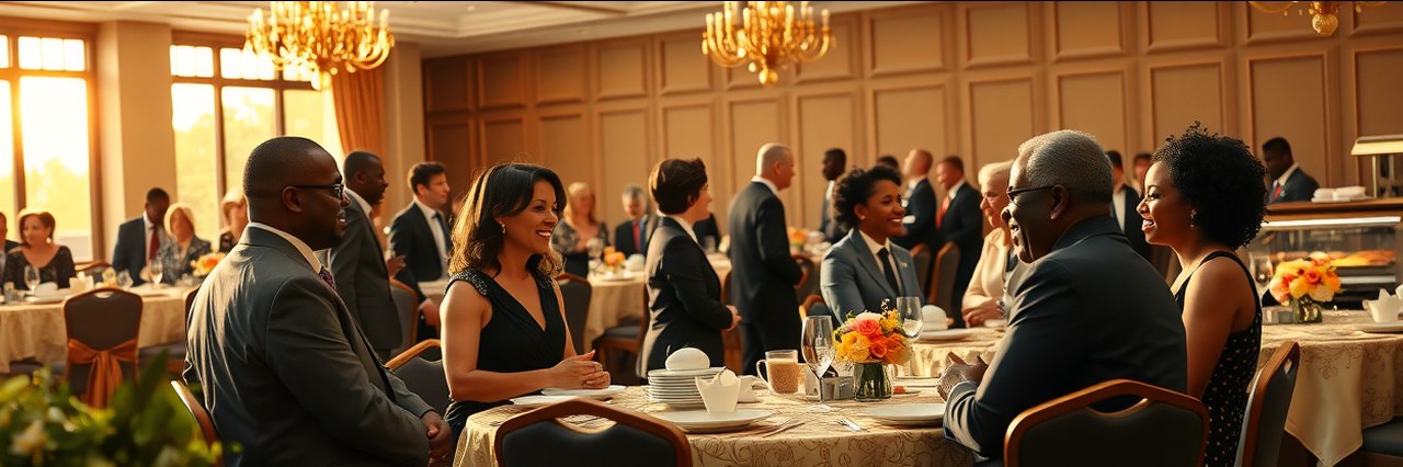 Diverse guests gathered at 17th annual by faith breakfast enjoying morning event