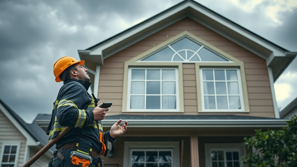 Installer securing storm-resistant windows on Houston home, window replacement houston