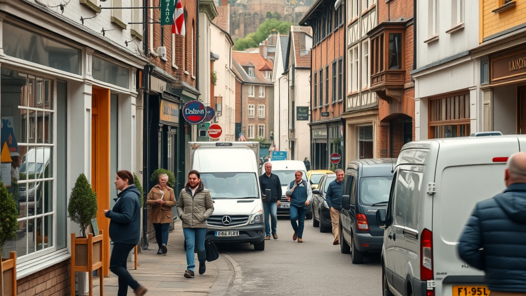 Vibrant Monmouthshire High Street with local shops - monmouthshiremedia marketing