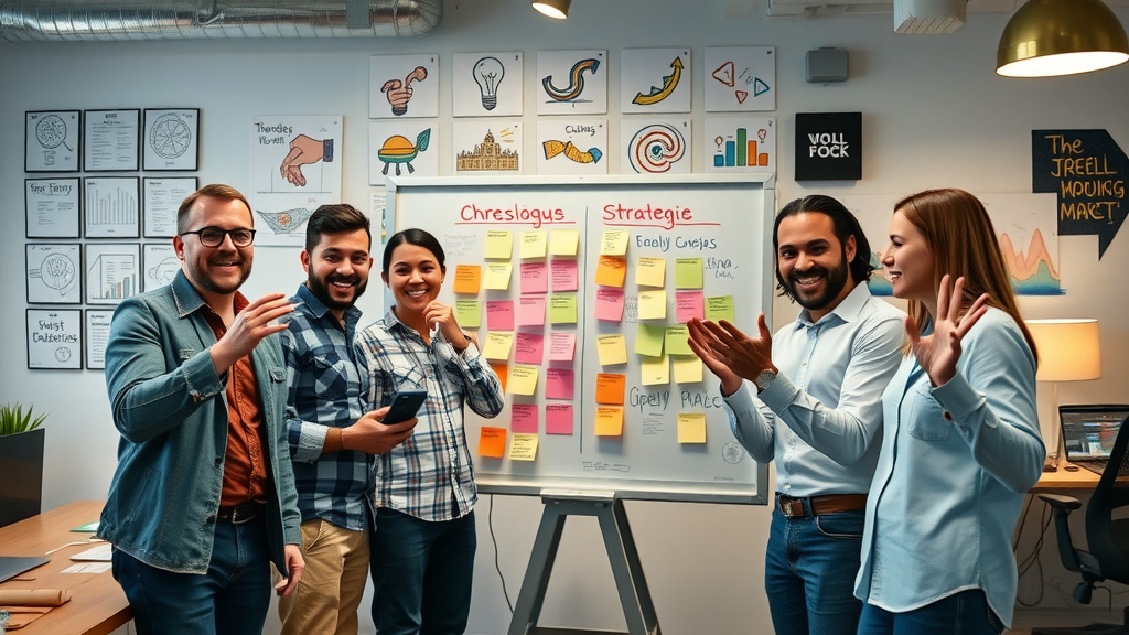 Developing a content strategy - creative marketing agency workshop with digital content planning