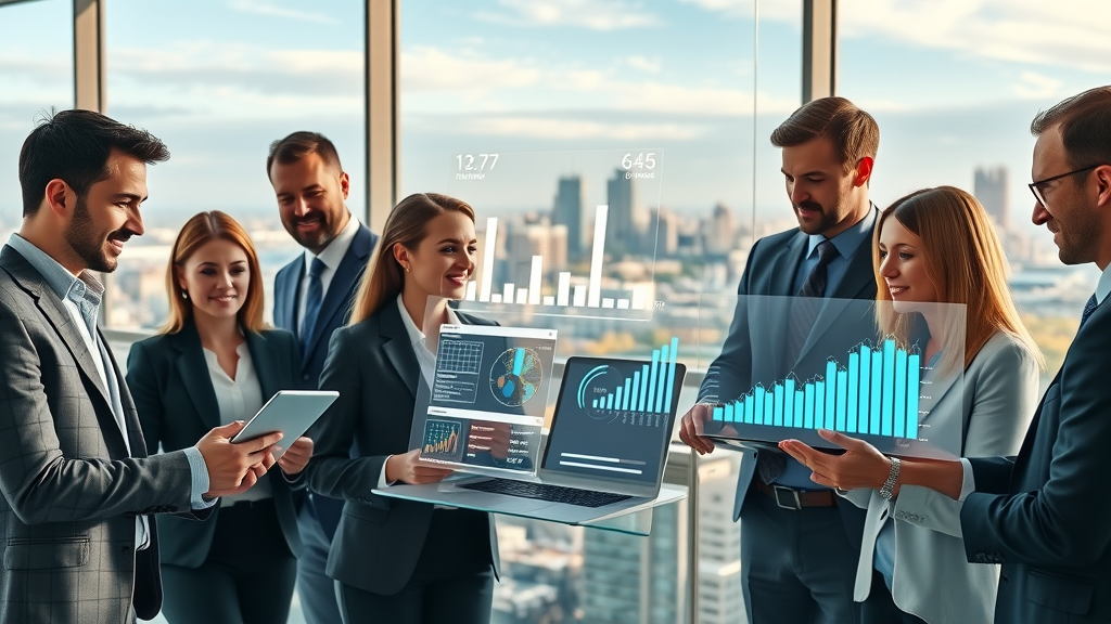 Edmonton SEO services team analyzing digital marketing strategies in modern office