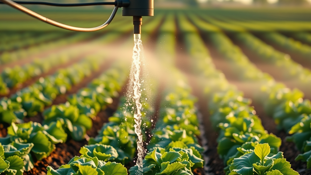 irrigation system with advanced drip lines and moisture sensors agriculture technology