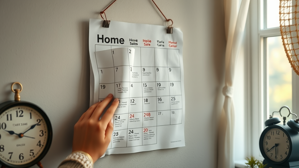 calendar marking home sale dates St. Andrews, selling a home timeline