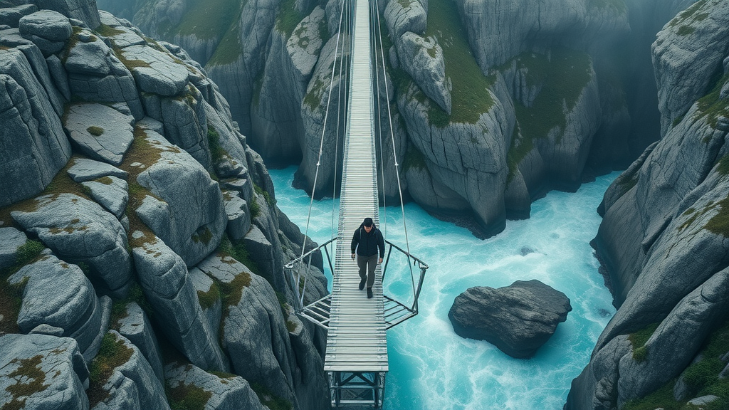 breathtaking swinging bridge over rocky gorge, hikers crossing bridge, jay cooke state park, minnesota off‑the‑beaten‑path
