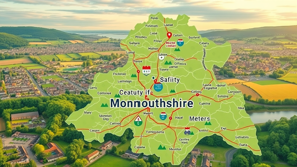 vivid map of Monmouthshire county highlighting local news and community engagement on https://monmouthshiremedia.com.