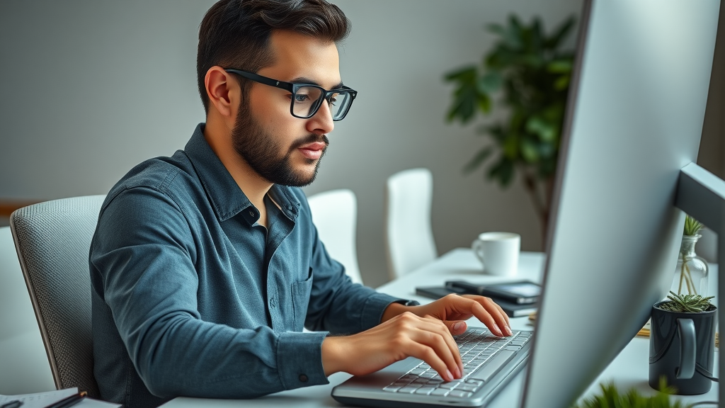 Professional marketer customizing an email for a diverse recipient list; personalized email campaign workspace visual