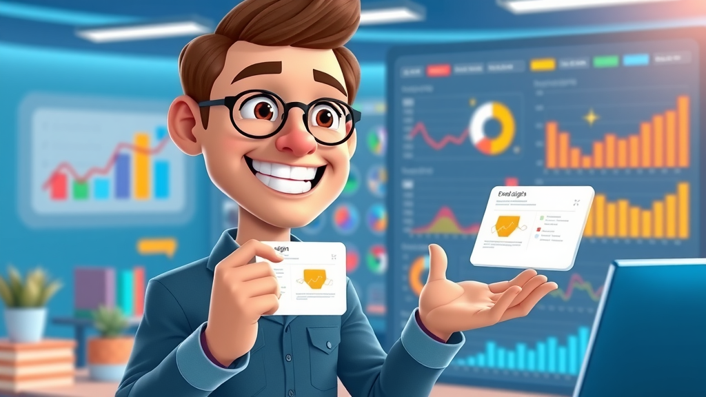 Animated infographic of marketer comparing generic vs personalized email campaigns, with colorful analytics dashboard