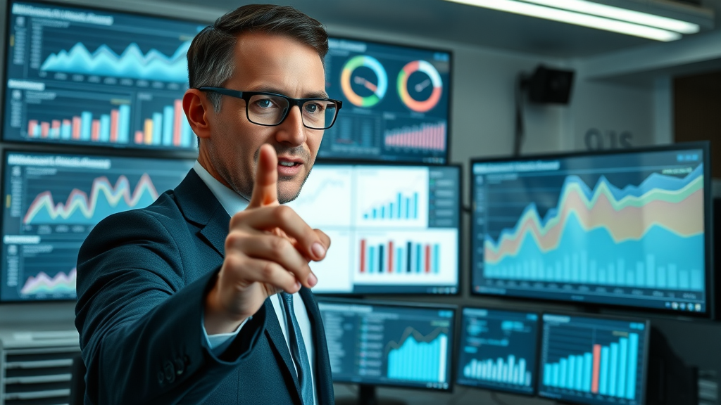 Business owner reviewing Google Ads performance and cost per click metrics on an analytics dashboard