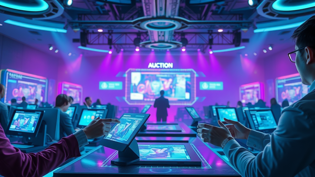 Marketers competing in a digital Google Ads auction environment
