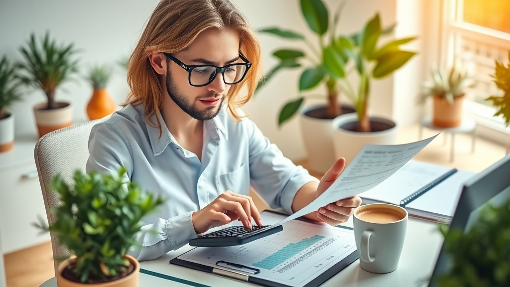Entrepreneur setting and reviewing Google Ads monthly and daily budget