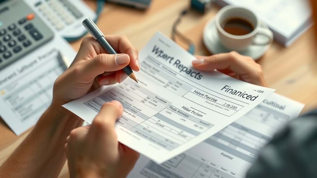tax refund maximization northwest arkansas - Hands highlighting deductions on tax documents at accounting desk.